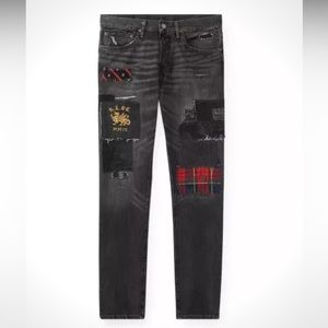 Polo Ralph Lauren Sullivan Slim Repaired Distressed Patchwork Jeans NWT